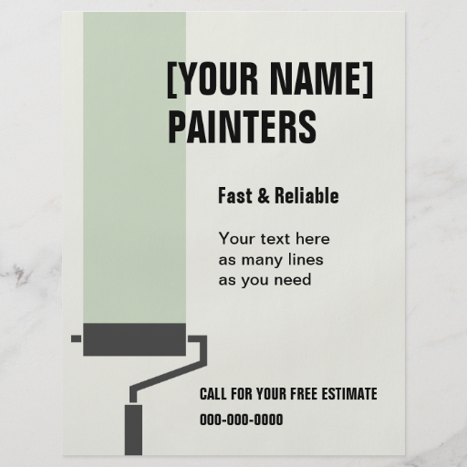 House Painters flyer with custom text Zazzle