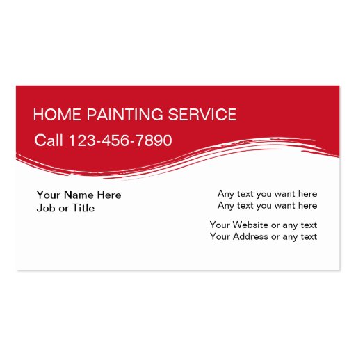 House Painting Business Card | Zazzle