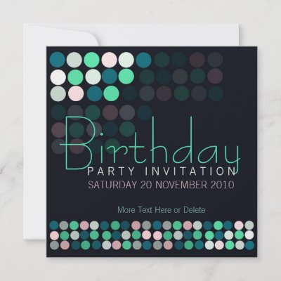 House Party Lights Stylish Birthday Invitation zazzle_invitation
