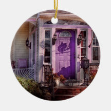 House - Porch - Cranford, NJ - Lovely in Lavender Christmas Ornament