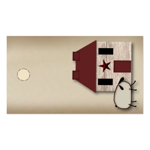 House & Sheep Hang Tag Business Cards (front side)