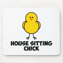 House Sitting Chick mousepads