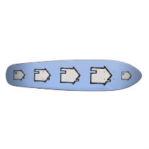 House Sketch. Black and Blue. Custom Skateboard