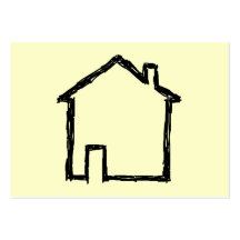 House Sketch. Black and Cream. Business Cards