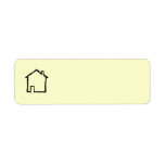 House Sketch. Black and Cream. Custom Return Address Label