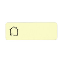 House Sketch. Black and Cream. Custom Return Address Label