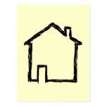 House Sketch. Black and Cream. Postcards