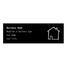 House Sketch. Gray and Black. Business Cards
