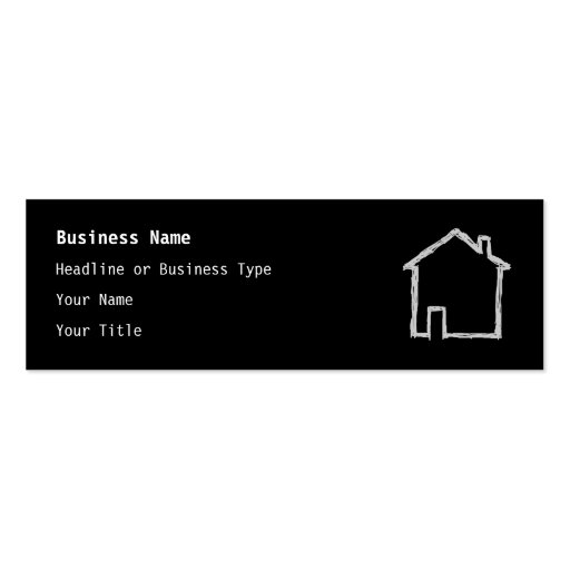 House Sketch. Gray and Black. Business Cards