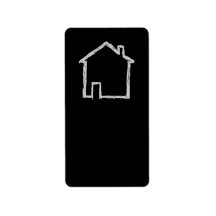 House Sketch. Gray and Black. Personalized Address Labels