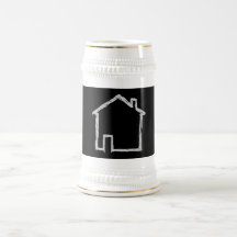 House Sketch. Gray and Black. Mug