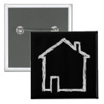 House Sketch. Gray and Black. Pins