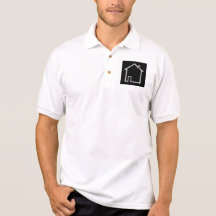 House Sketch. Gray and Black. Polo T-shirts