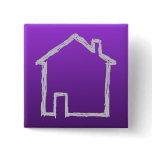 House Sketch. Gray and Purple. Button
