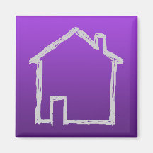 House Sketch. Gray and Purple. Magnets