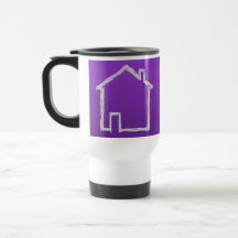 House Sketch. Gray and Purple. Mug