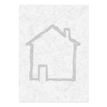 House Sketch. Gray. Business Card