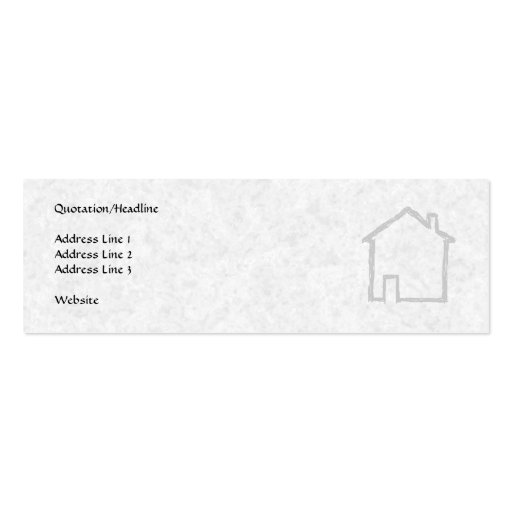 House Sketch. Gray. Business Card Templates (back side)