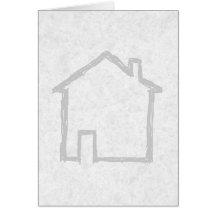House Sketch. Gray. Cards