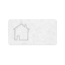 House Sketch. Gray. Custom Address Labels