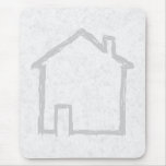 House Sketch. Gray. Mousepads