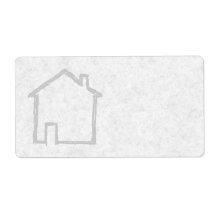House Sketch. Gray. Personalized Shipping Labels