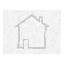 House Sketch. Gray. Postcards