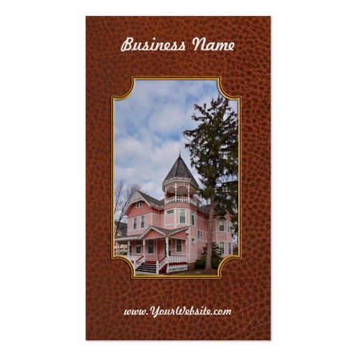 House - Victorian - Flemington, NJ - The Pink Lady Business Card Templates (front side)