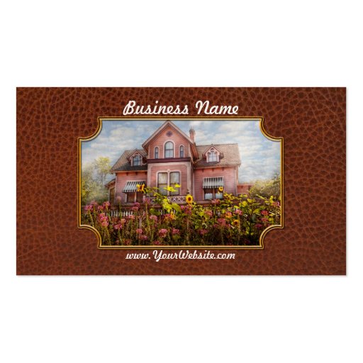 House - Victorian - Summer Cottage  Business Card Template (front side)