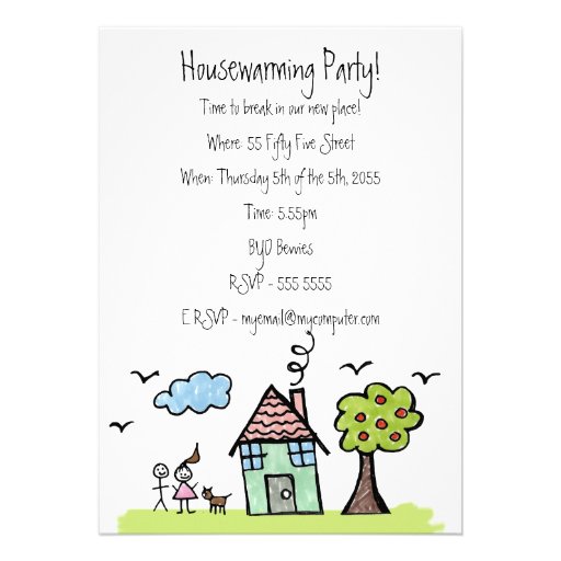 House Warming Moving Party Invite Invitation