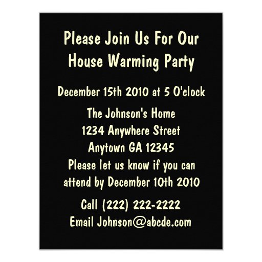 House Warming Time Custom Invitation