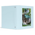 House With Green Striped Awning Vinyl Binders