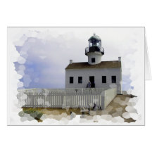 House with Lighthouse Greeting Card