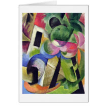 House With Trees By Franz Marc Greeting Cards