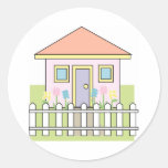 House with White Picket Fence Stickers