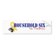 Household Six bumper stickers