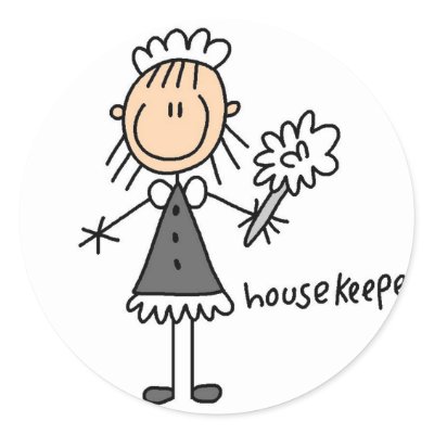 Housekeeper Stick Figure Sticker by stick_figures