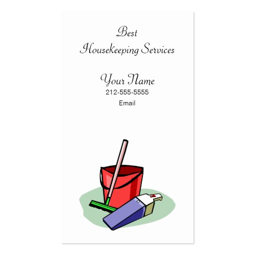 Housekeeping Business Card (front side)