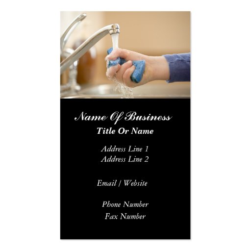 Housekeeping Services Business Card (front side)