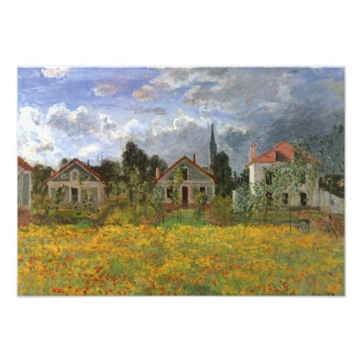 Houses at Argenteuil by Monet, Change of Address Personalized Invitations