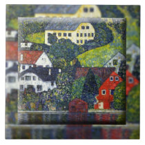 Houses at Unterach on the Attersee (1916) Tiles