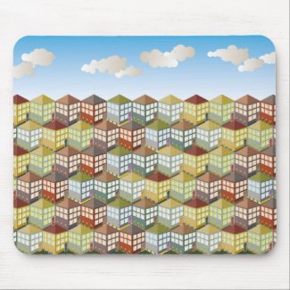Houses Houses at Day Mousepad