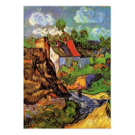 Houses in Auvers by  Vincent van Gogh. Business Card Template
