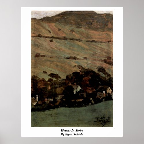 Houses In Slope By Egon Schiele Posters
