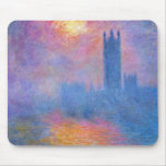 Houses of Parliament, London, Sun Breaking Through Mouse Pad
