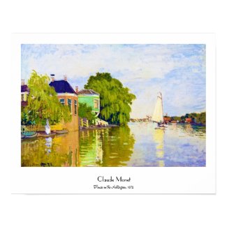 Houses on the Achterzaan, 1872 Claude Monet Print