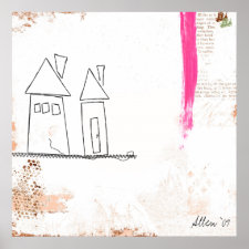 houses poster print