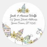 Houses Return Address Labels stickers