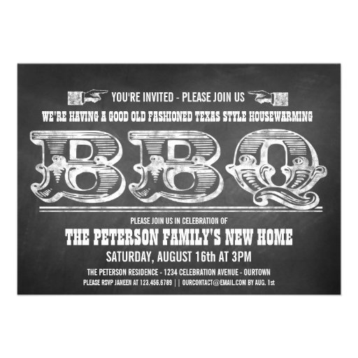 Housewarming Party Barbeque Invitations