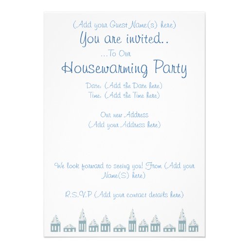 Housewarming Party Custom Invitation